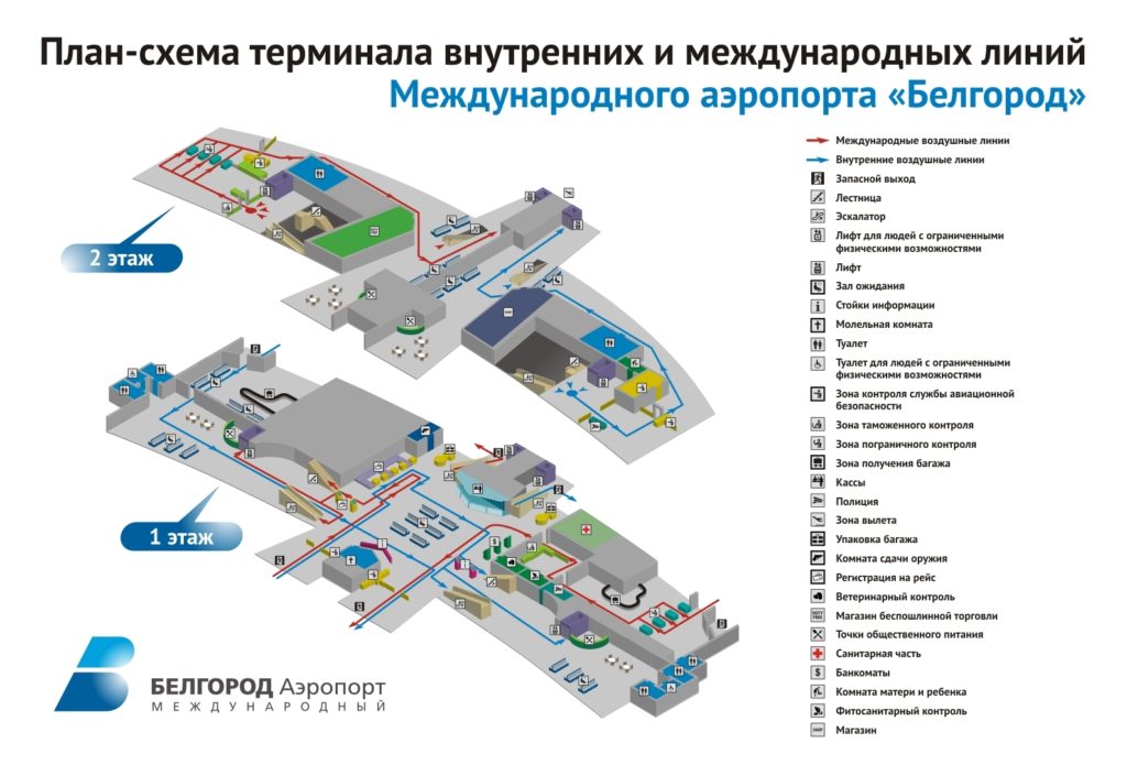 Схема аэропорта Белгород (нажмите для увеличения)